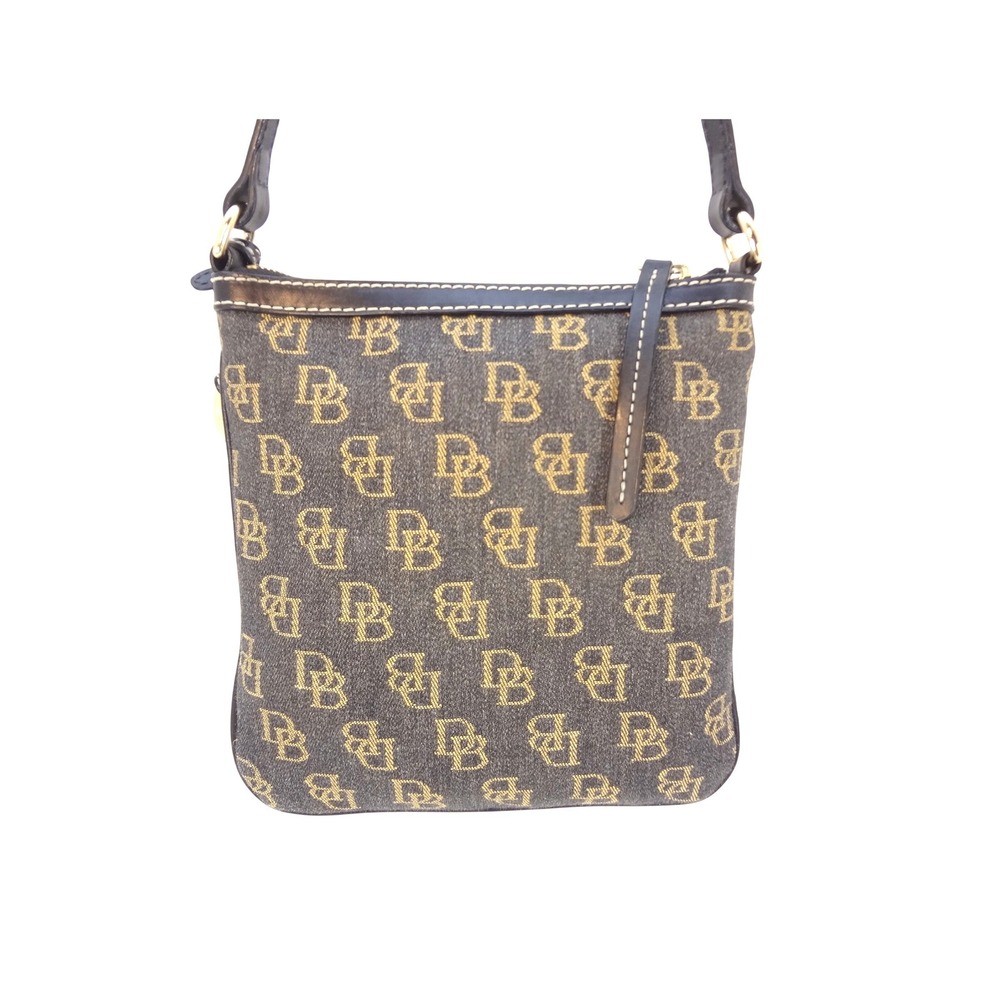 Dooney & Bourke Signature Letter Carrier Crossbody Small Grey Coated Canvas COA - Picture 6 of 7